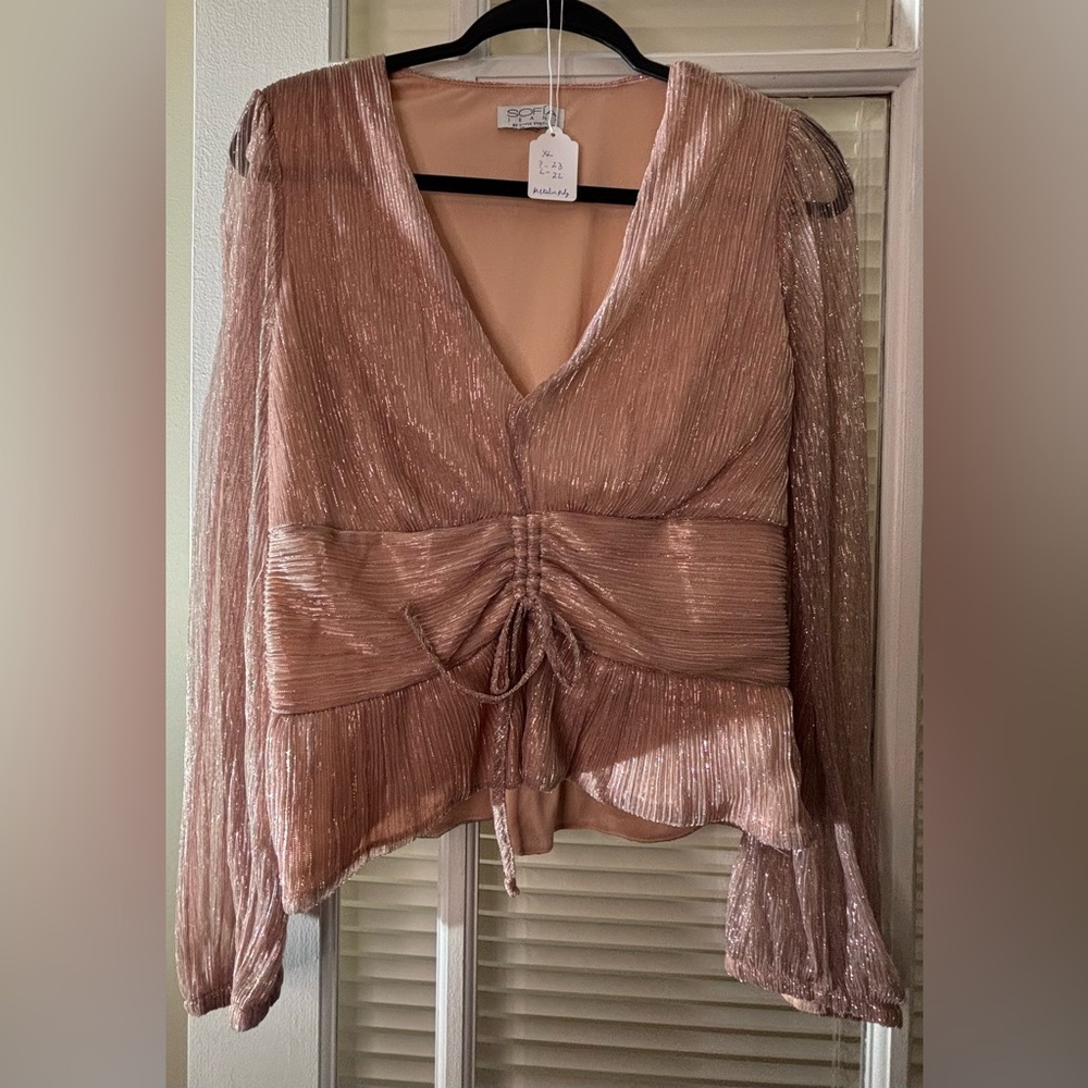 Sofia Jeans Sparkly Blouse-Size XL